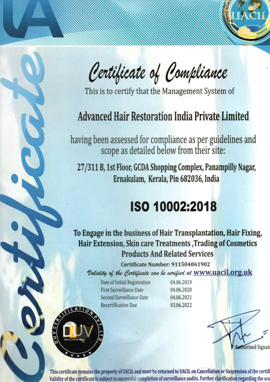 ISO 10002:2018 ISO Certificate